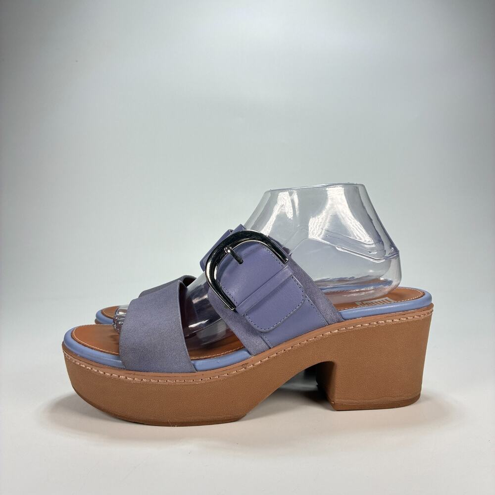 FitFlop Pilar Purple Adjustable Straps Chunky Platform Sandals Women’s Size 9 - Picture 4 of 10